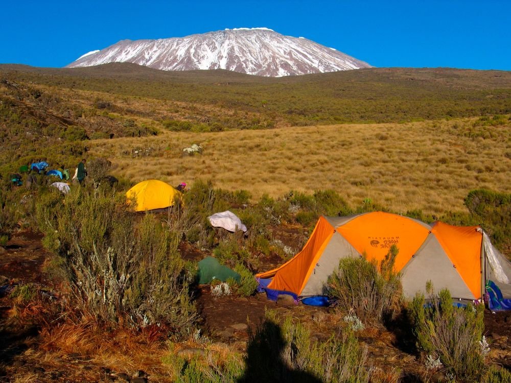 Shira 1 camp on the mount Kilimanjaro
