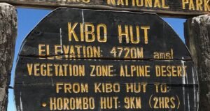kibo hut on mount kilimanjaro